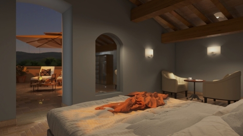 Camera letto con terrazza panoramica